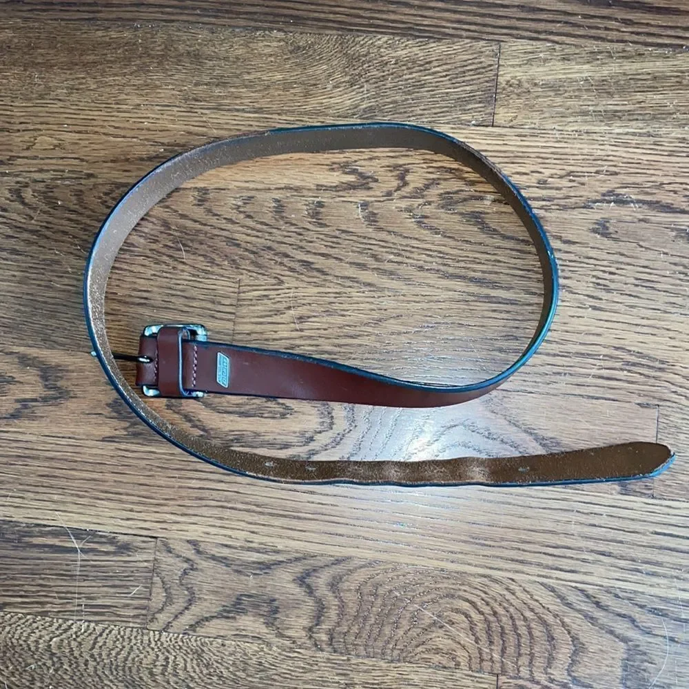 Dickies brown leather belt‎
